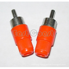 red Plastic rca connector
